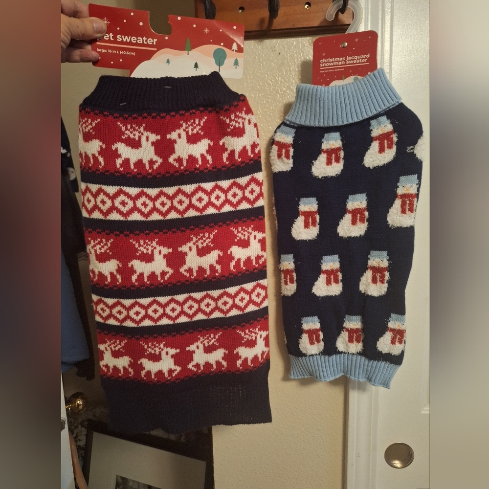 NEW 2 dog-pet sweaters